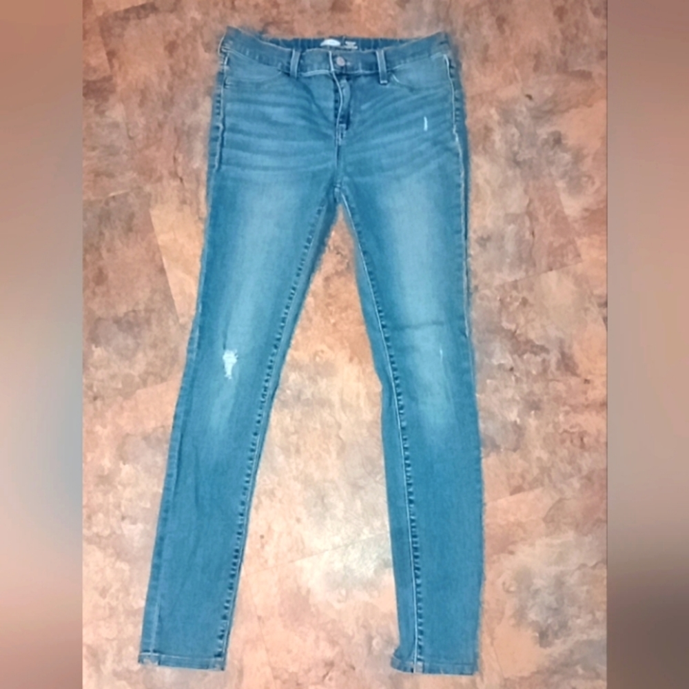 Acid washed blue heans